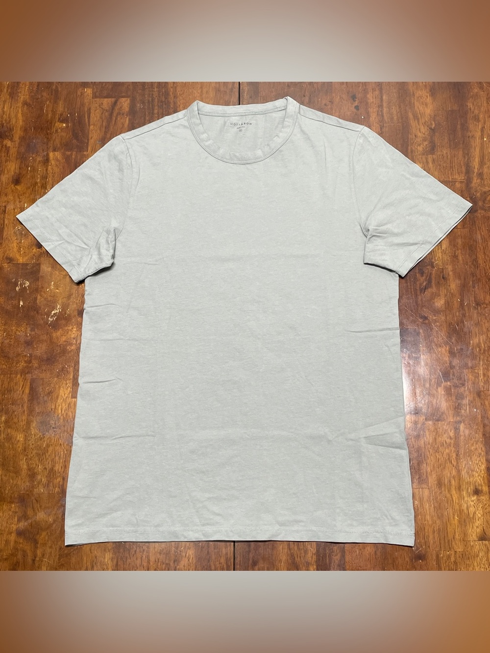 Mott & Bow Classic Crew Driggs Gray Green Cotton T-Shirt Crew Neck Mens Medium